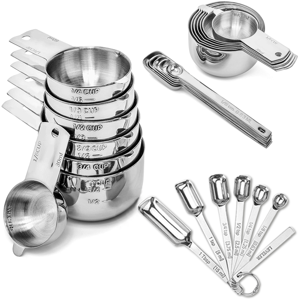 Commercial Kitchen Products - Stainless Steel Measuring Cup and Spoons