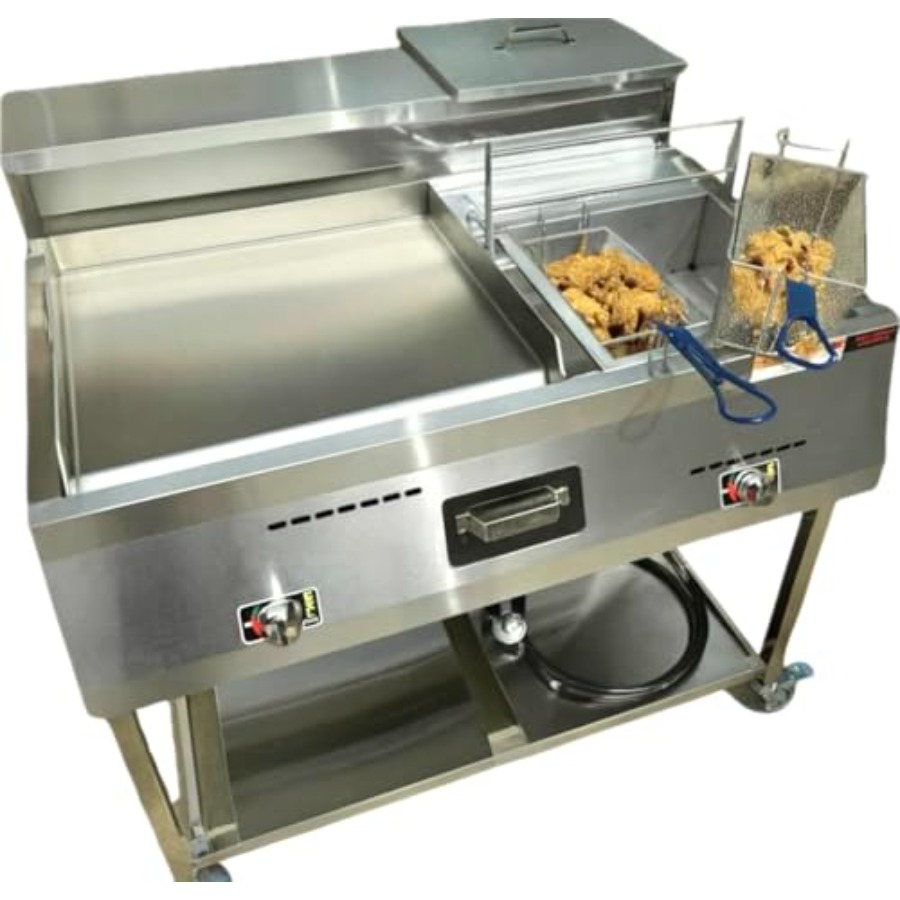 Electric Griddle Flat Top - Outdoor Propane Deep Fryer and Flat
