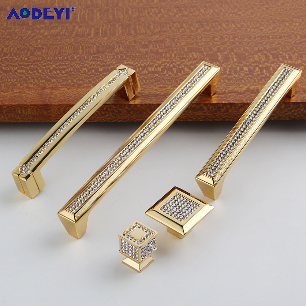 Commercial Kitchen Cabinet - 24K Real Gold Sliver Crystal Drawer