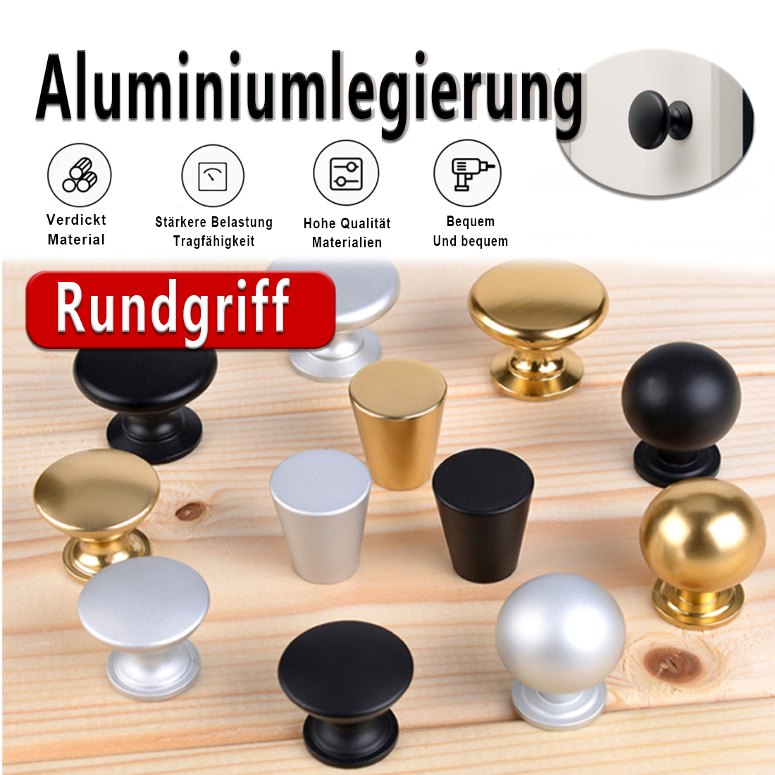 Commercial Kitchen Cabinet - 5PCS Aluminum Kitchen Cupboard Round Shape