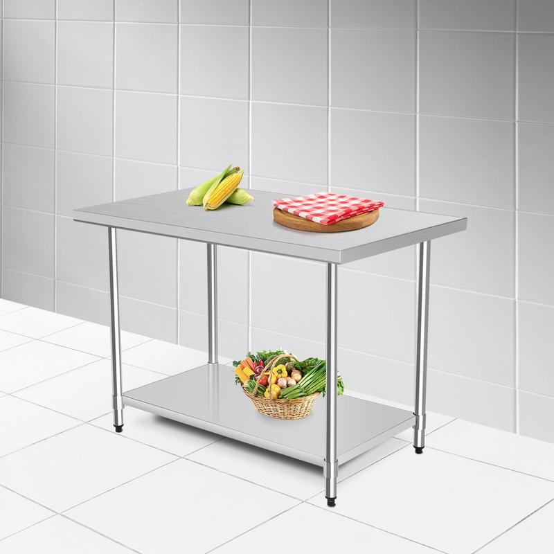 Commercial Kitchen Tables - 30 x 48 Inch Stainless Steel