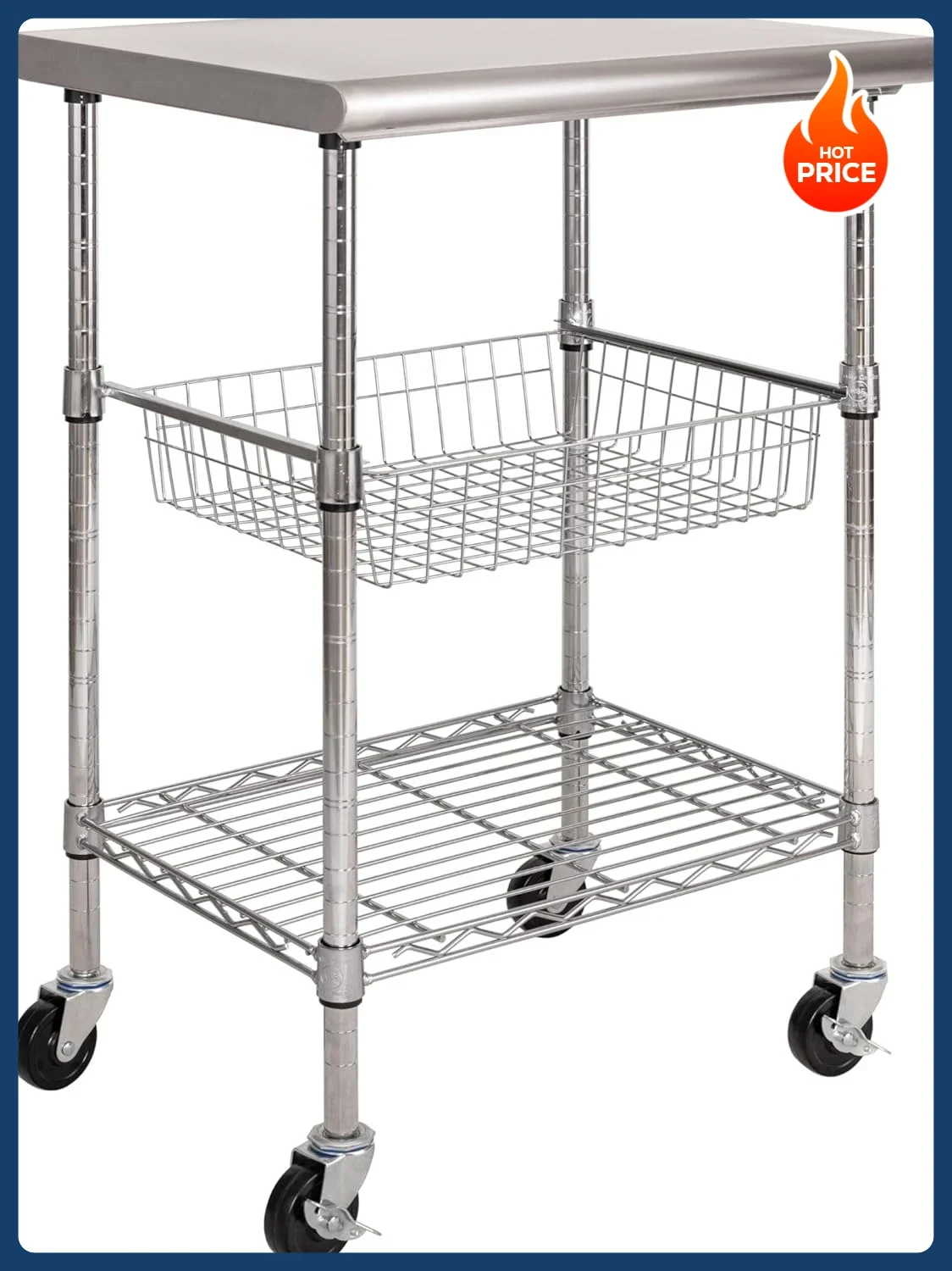 Commercial Kitchen Tables - [Best Seller!]Commercial Work Table Island Utility
