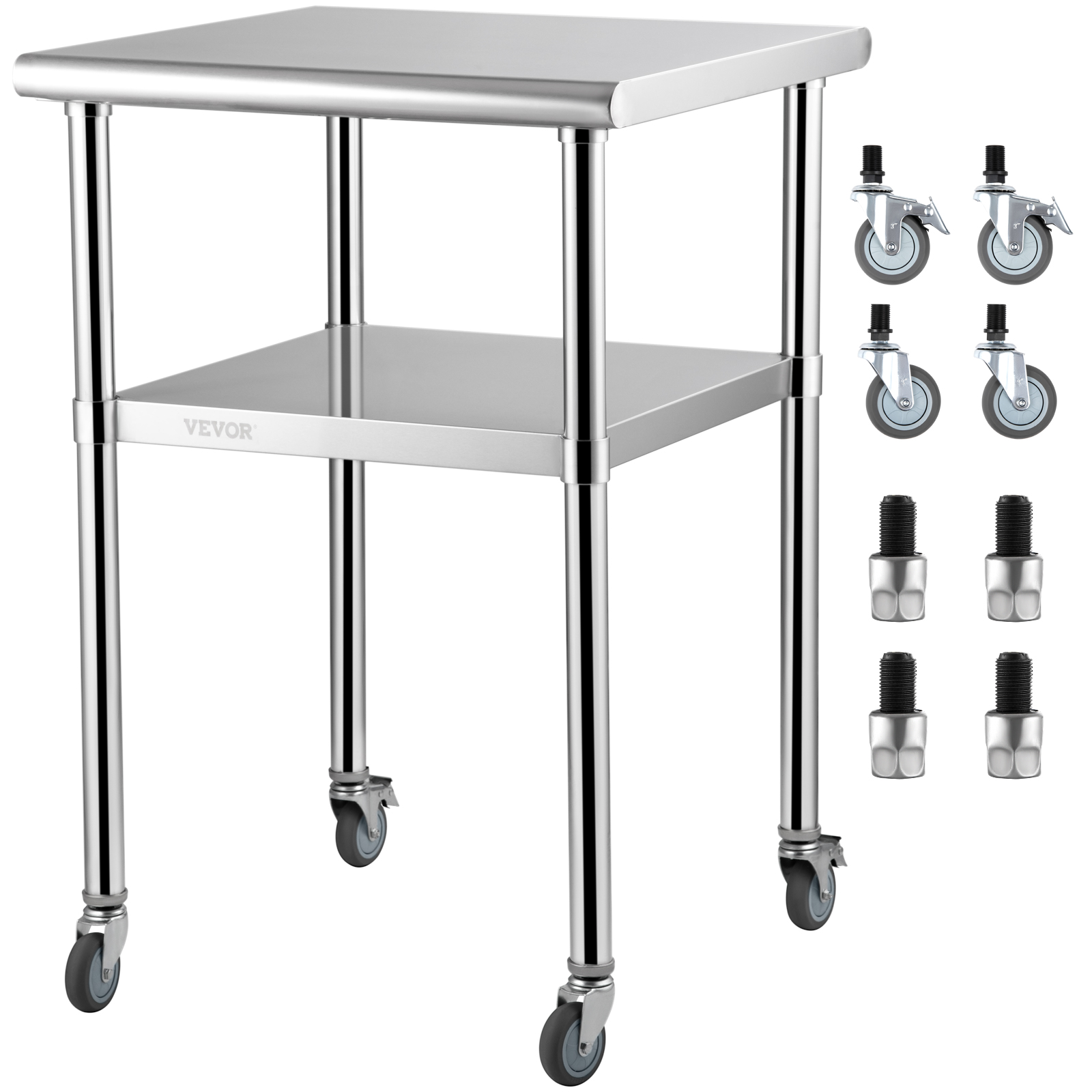 Commercial Kitchen Tables - 24 x 24 in Stainless Steel