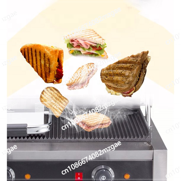 Commercial Kitchen Griddle - Commercial Electric Panini Grill Machine Two