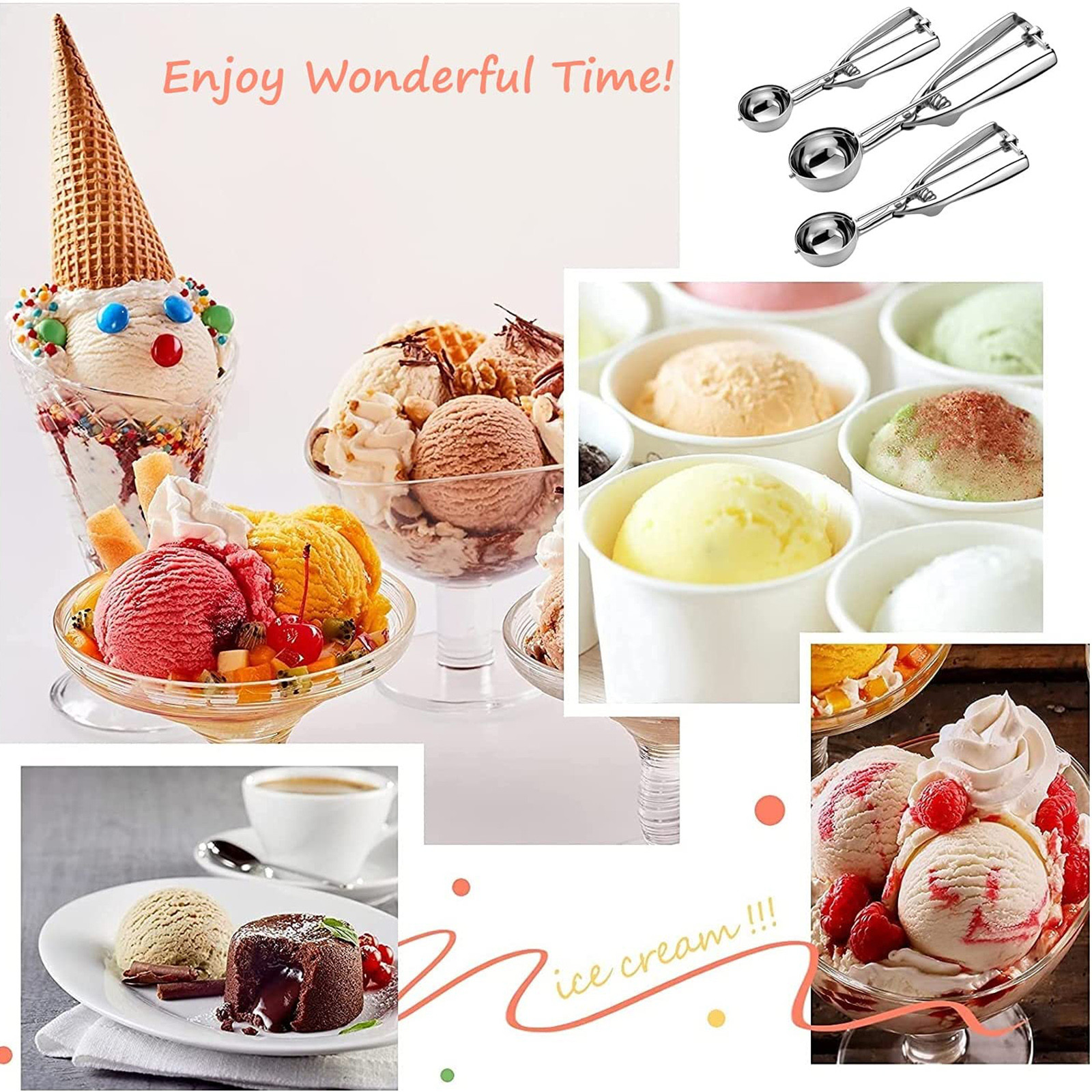 3 Size Ice Cream Scoop Trigger - Commercial Kitchen Products incelemesi ve fiyatı
