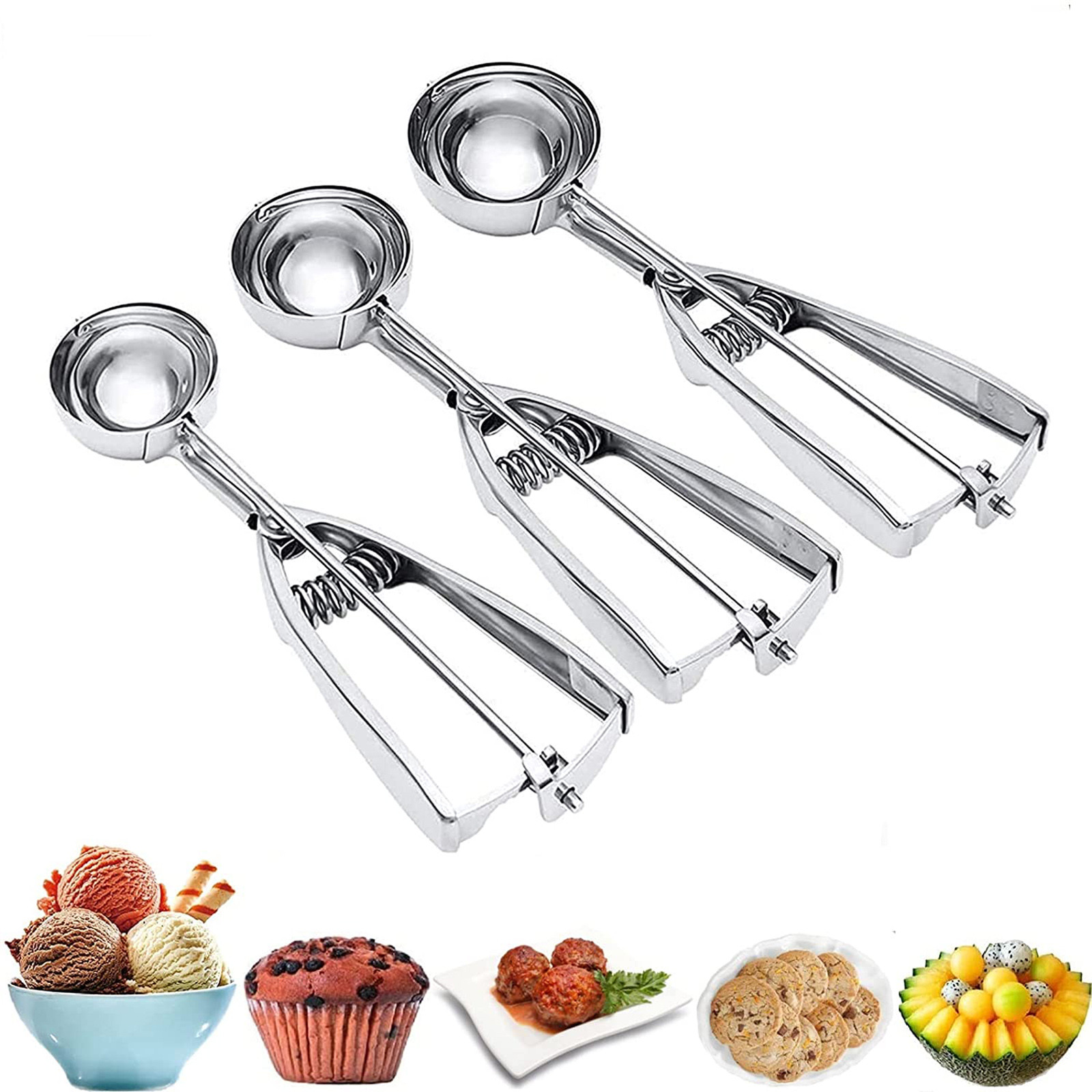 3 Size Ice Cream Scoop Trigger - Commercial Kitchen Products incelemesi ve fiyatı