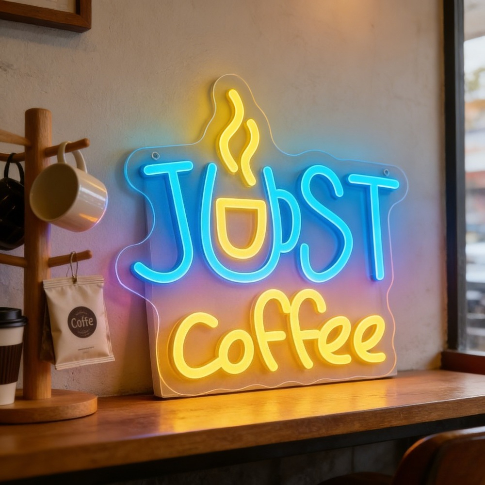 JUST Coffee LED Neon Sign with - Commercial Kitchen Lighting Design incelemesi ve fiyatı