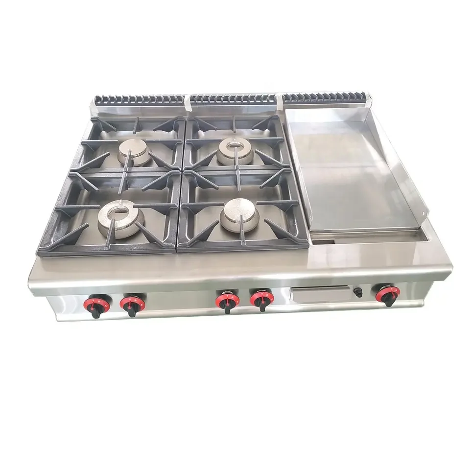 Table Top Gas Cooker with 4 Bu - Commercial Kitchen Griddle incelemesi ve fiyatı