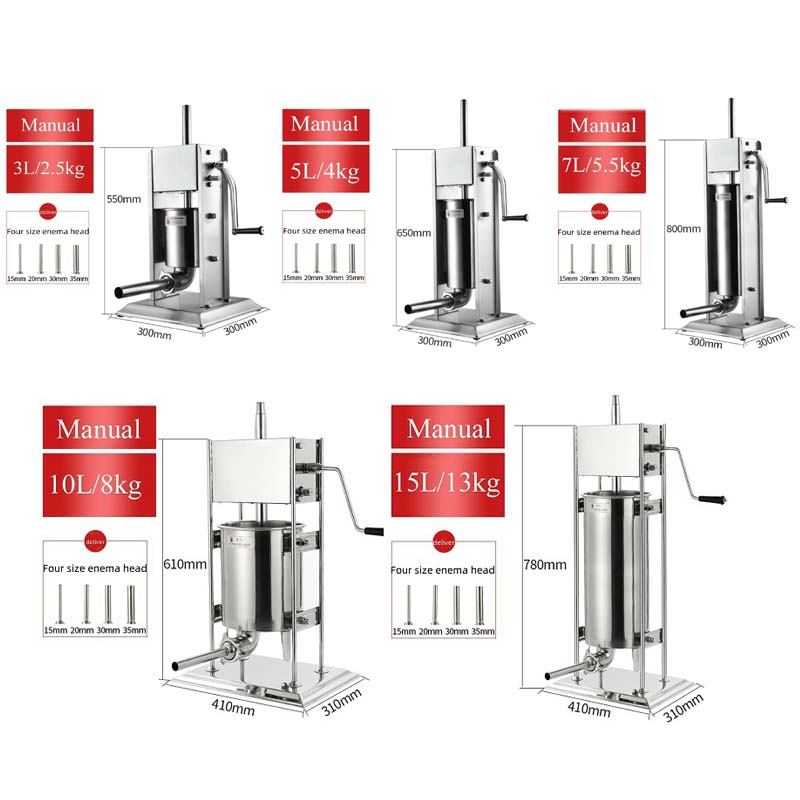 Manual Sausage Stuffer Filler  - Commercial Kitchen Appliances incelemesi ve fiyatı