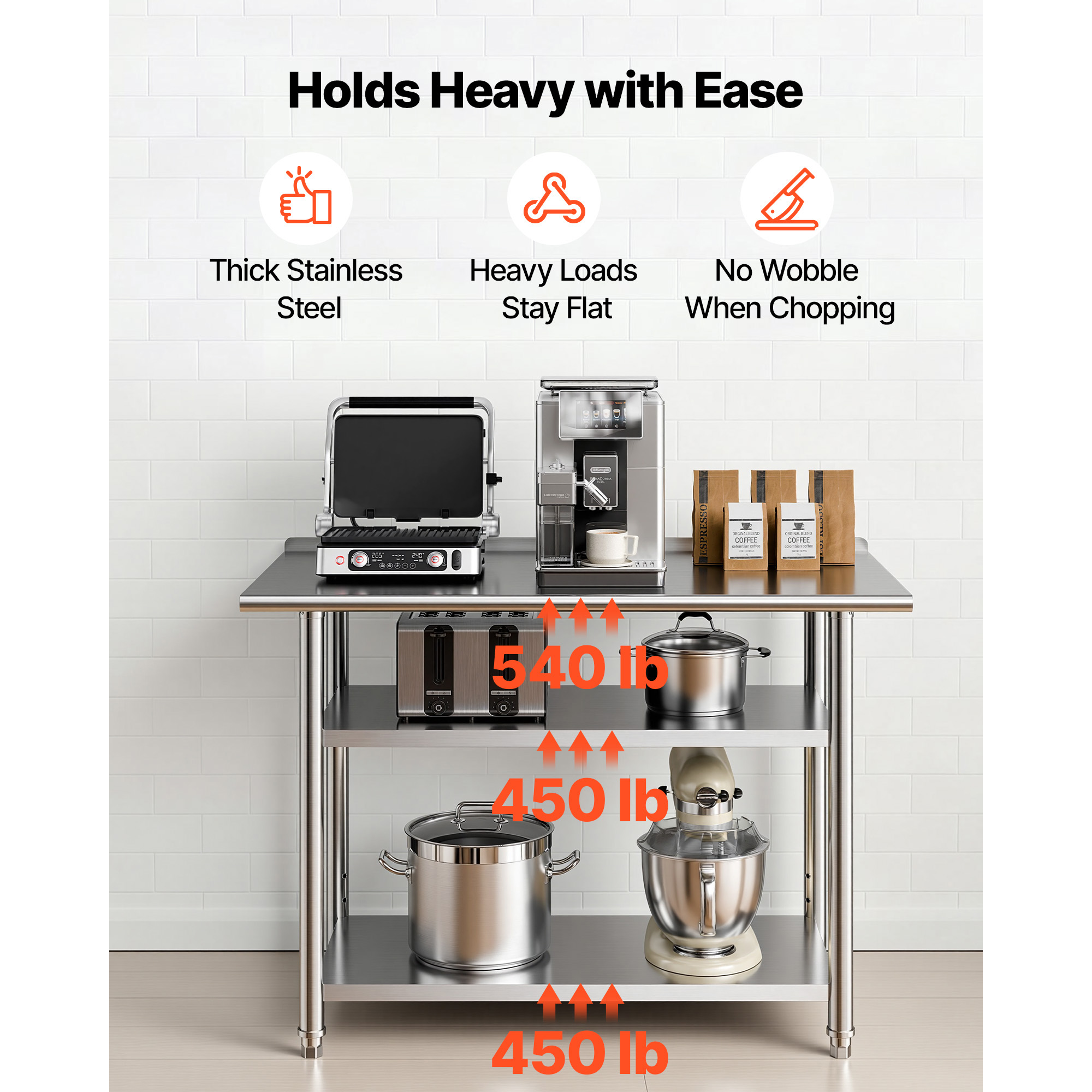 SucceBuy 24x48 Inch Stainless  - Commercial Kitchen Tables incelemesi ve fiyatı