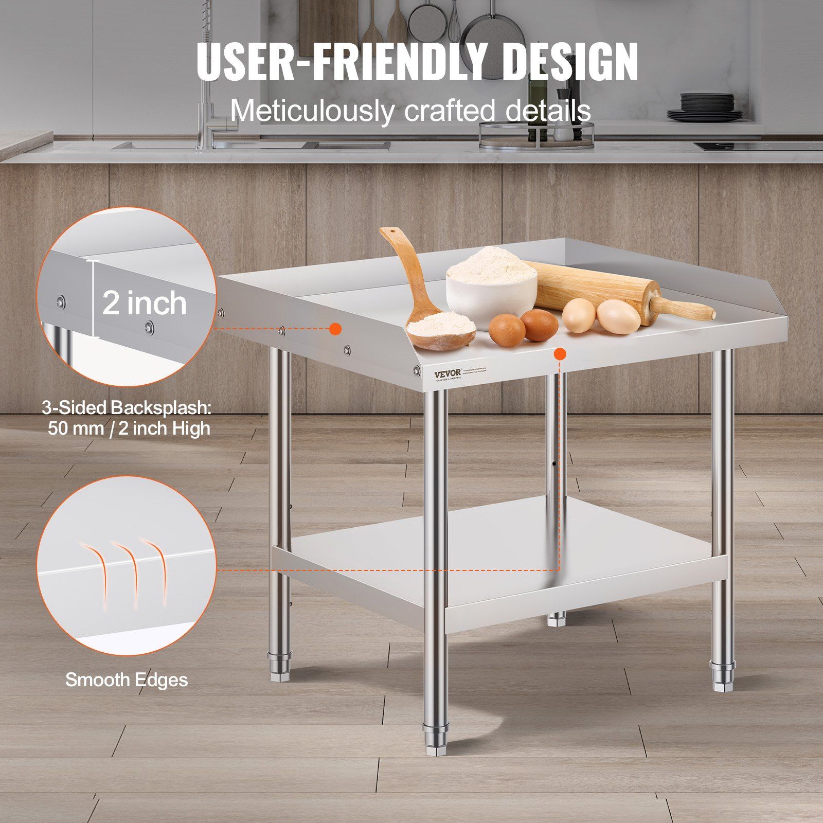 Durable Stainless Steel Work T - Commercial Kitchen Tables incelemesi ve fiyatı