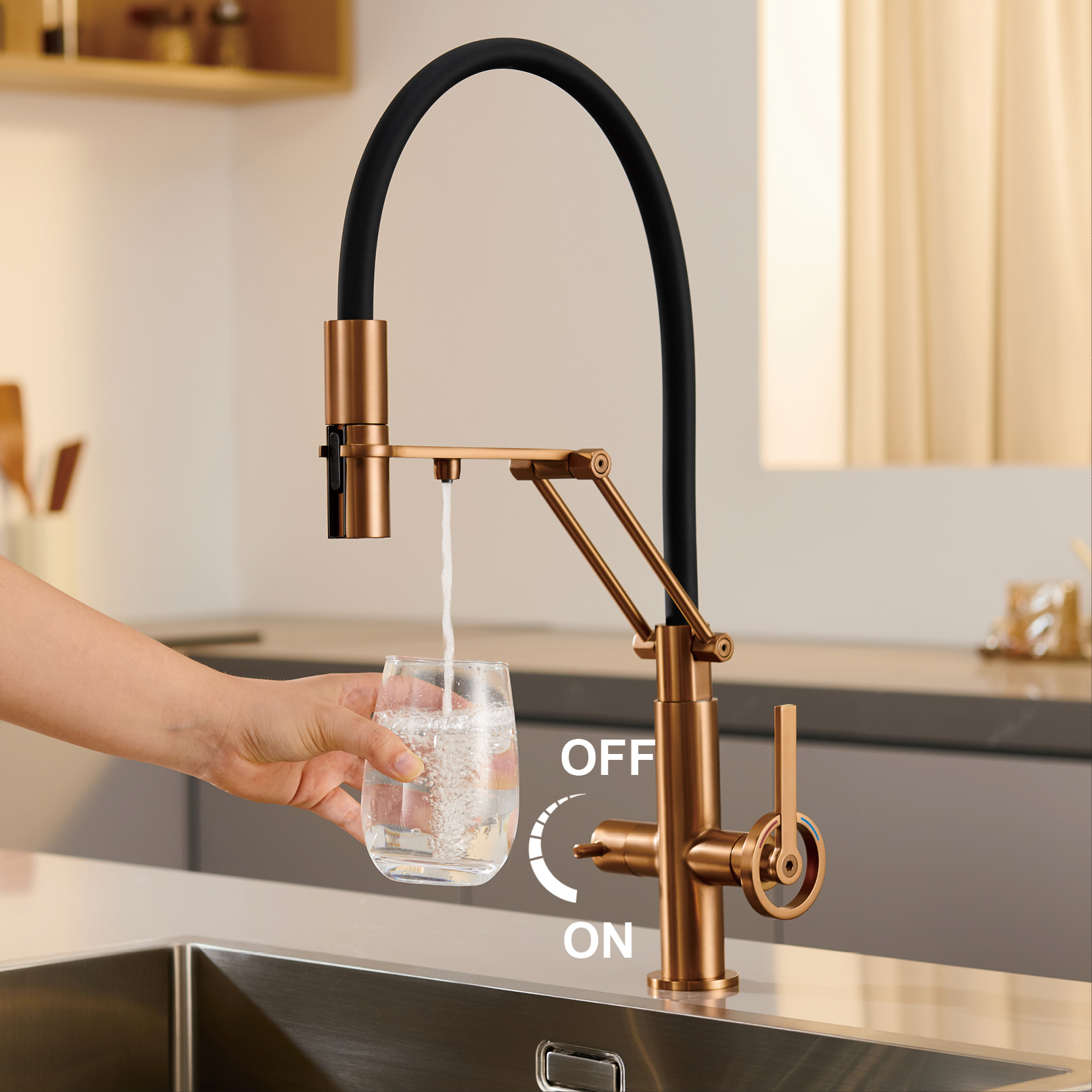 Industrial brass brushed rose  - Commercial Kitchen Taps incelemesi ve fiyatı