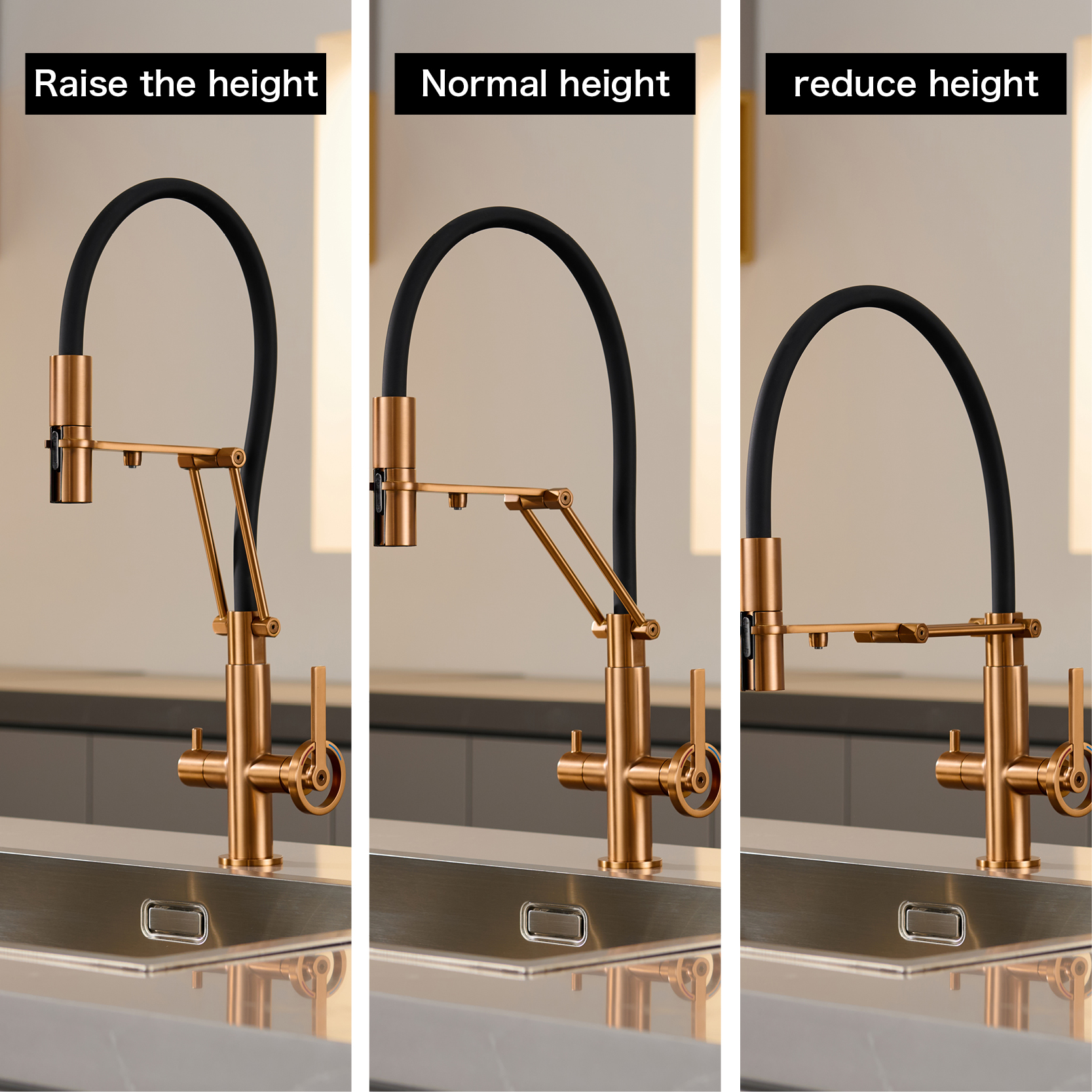 Industrial brass brushed rose  - Commercial Kitchen Taps incelemesi ve fiyatı