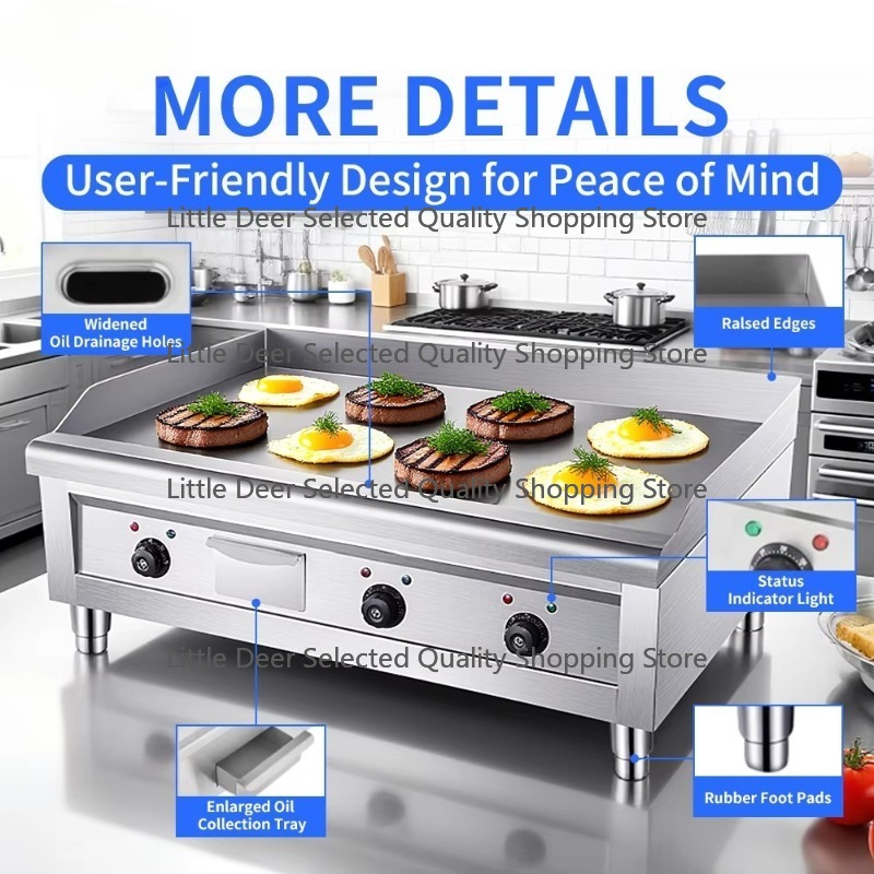 16mm Commercial Restaurant Kit - Electric Griddle Flat Top incelemesi ve fiyatı