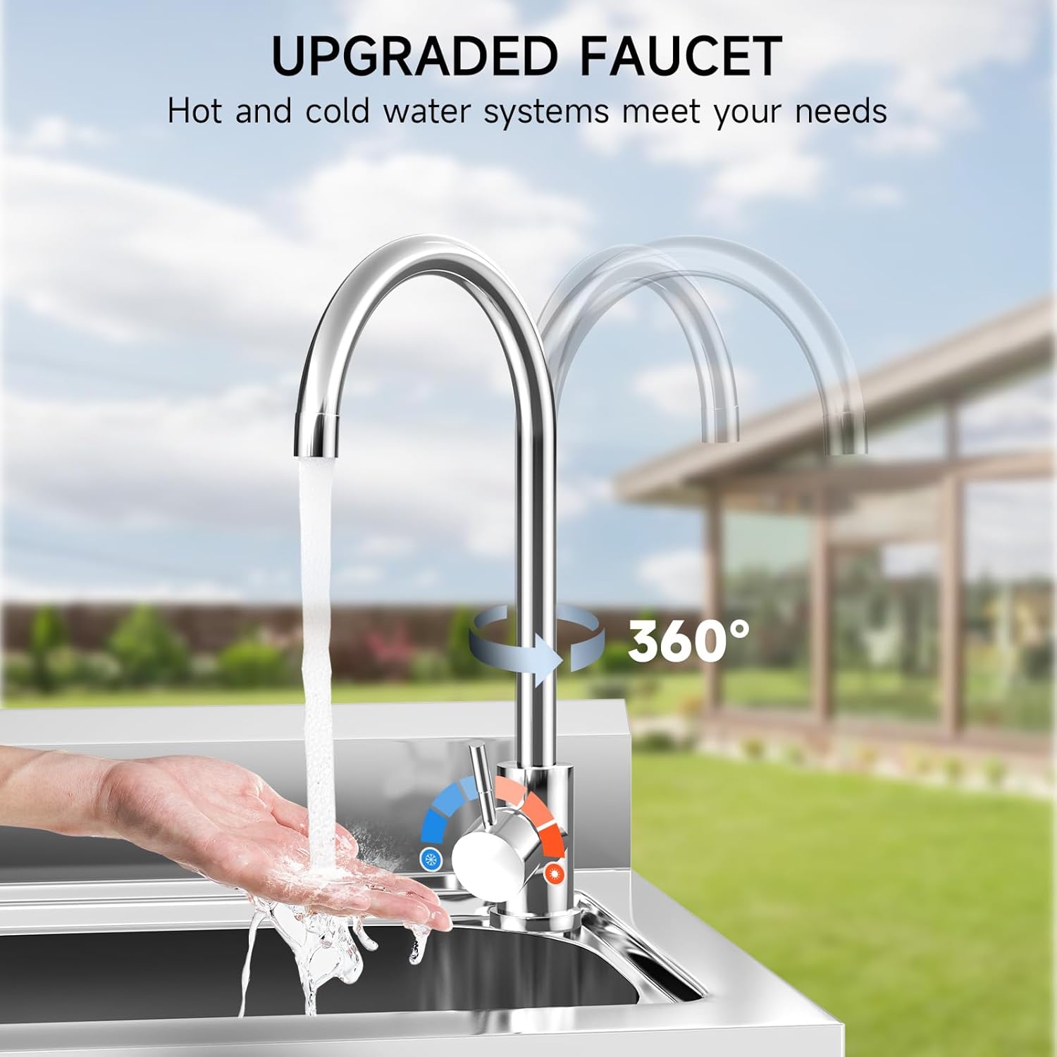 Kitchen Utility Sink Stainless - Commercial Kitchen Taps incelemesi ve fiyatı
