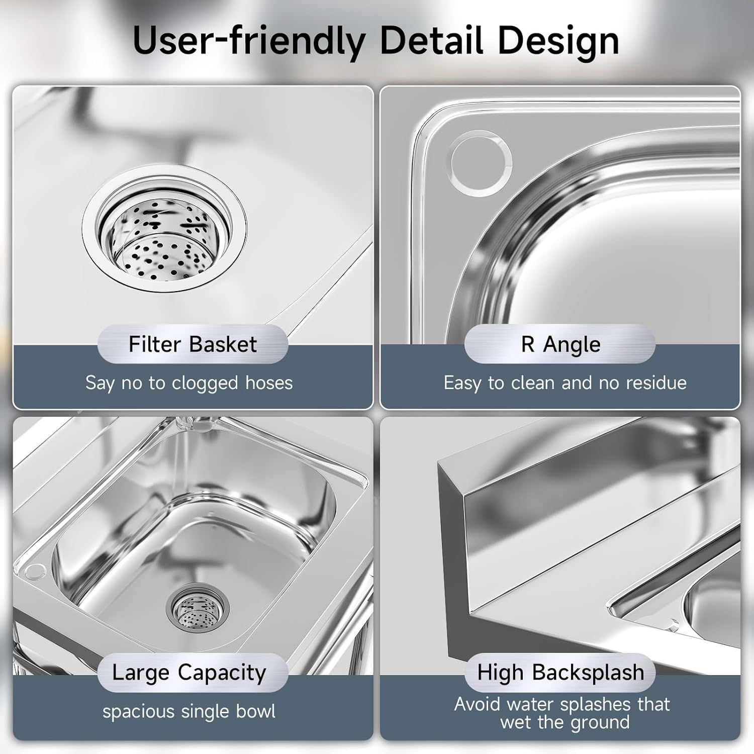 Kitchen Utility Sink Stainless - Commercial Kitchen Taps incelemesi ve fiyatı