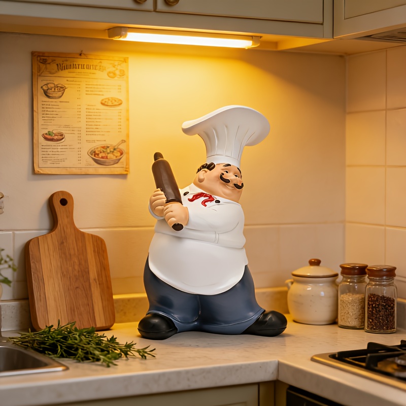 Mustache Chef-Chef Resin Statu - Commercial Kitchen Tables incelemesi ve fiyatı