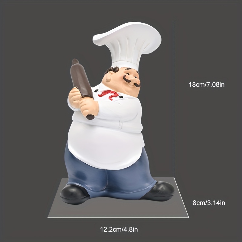 Mustache Chef-Chef Resin Statu - Commercial Kitchen Tables incelemesi ve fiyatı