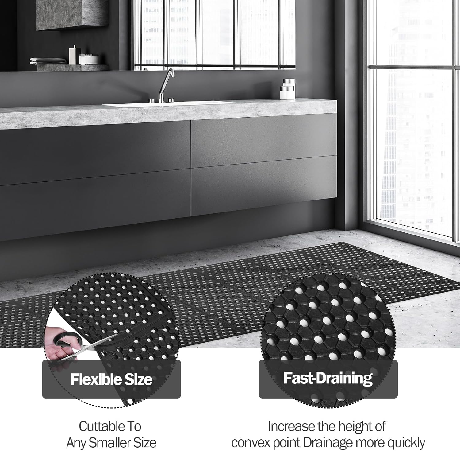 Anti-Fatigue Drainage Rubber M - Commercial Kitchen Products incelemesi ve fiyatı