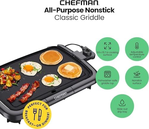 Chefman Electric Griddle – 10x - Electric Griddle Flat Top incelemesi ve fiyatı