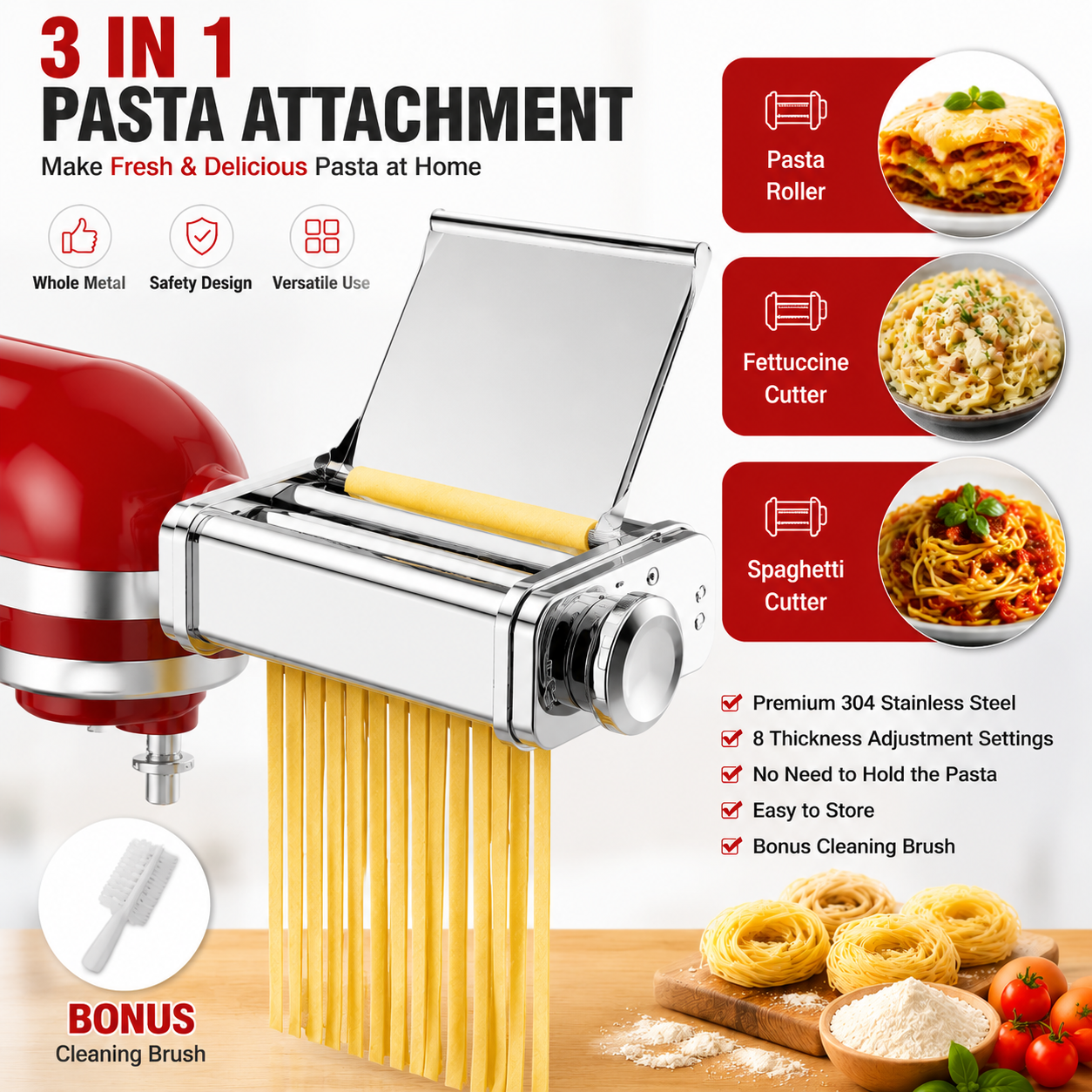Gvode 3 in 1 Pasta Attachment  - Commercial Kitchen Products incelemesi ve fiyatı