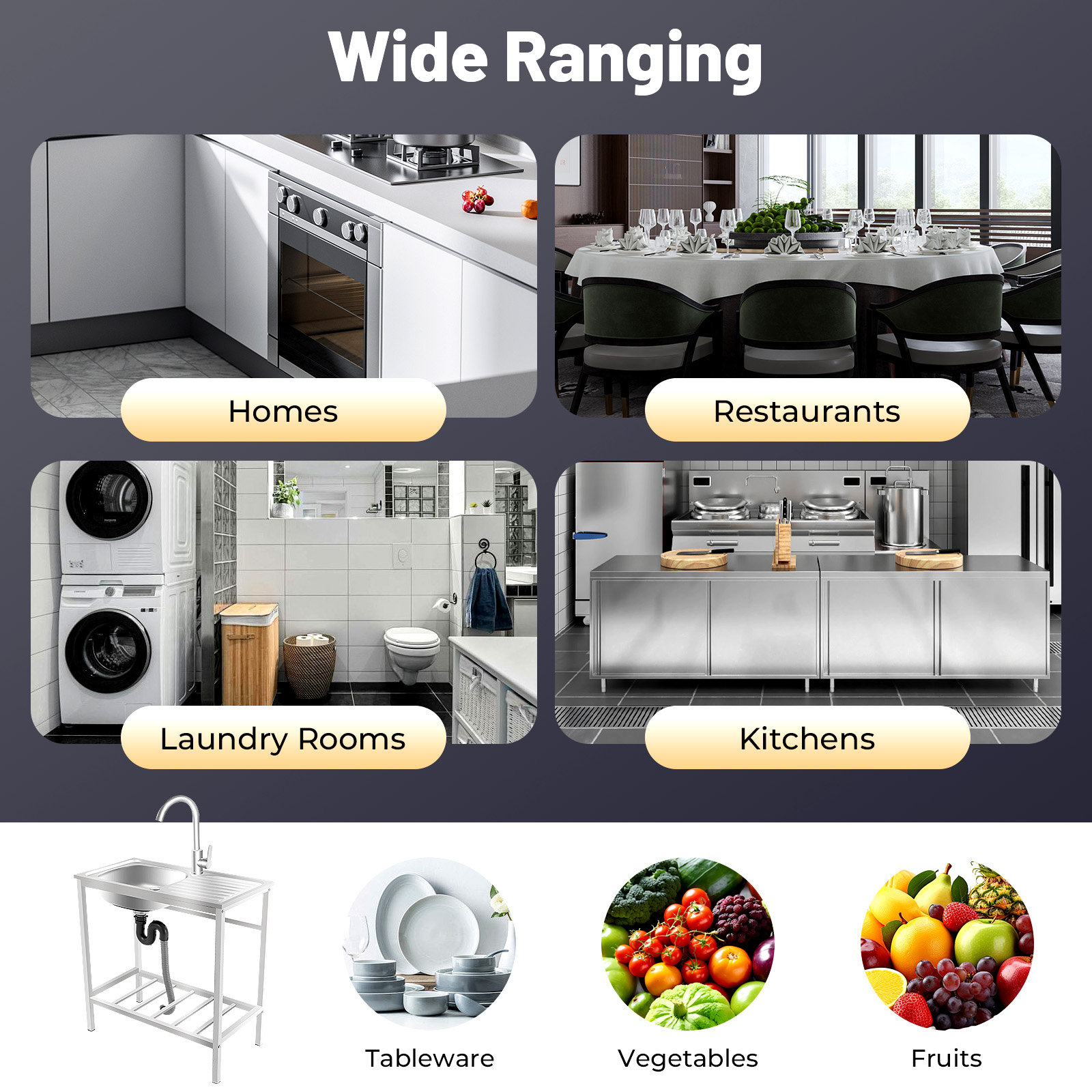 Commercial Sink Stainless Stee - Commercial Kitchen Taps incelemesi ve fiyatı