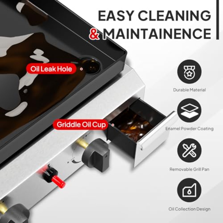 2 Burner Portable Propane Grid - Electric Griddle Flat Top incelemesi ve fiyatı