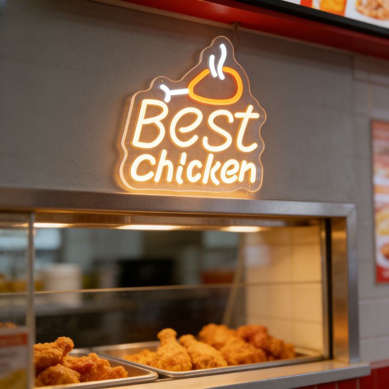 Best Chicken Neon Sign Cute Gr - Commercial Kitchen Lighting Design incelemesi ve fiyatı